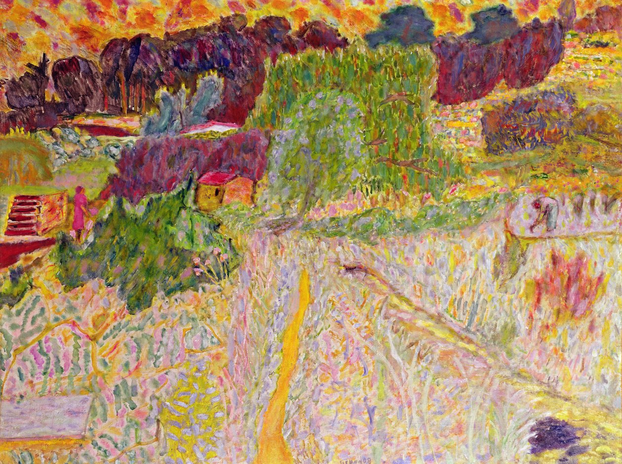 Utsikt fra Artists Studio, Le Cannet, 1945 av Pierre Bonnard