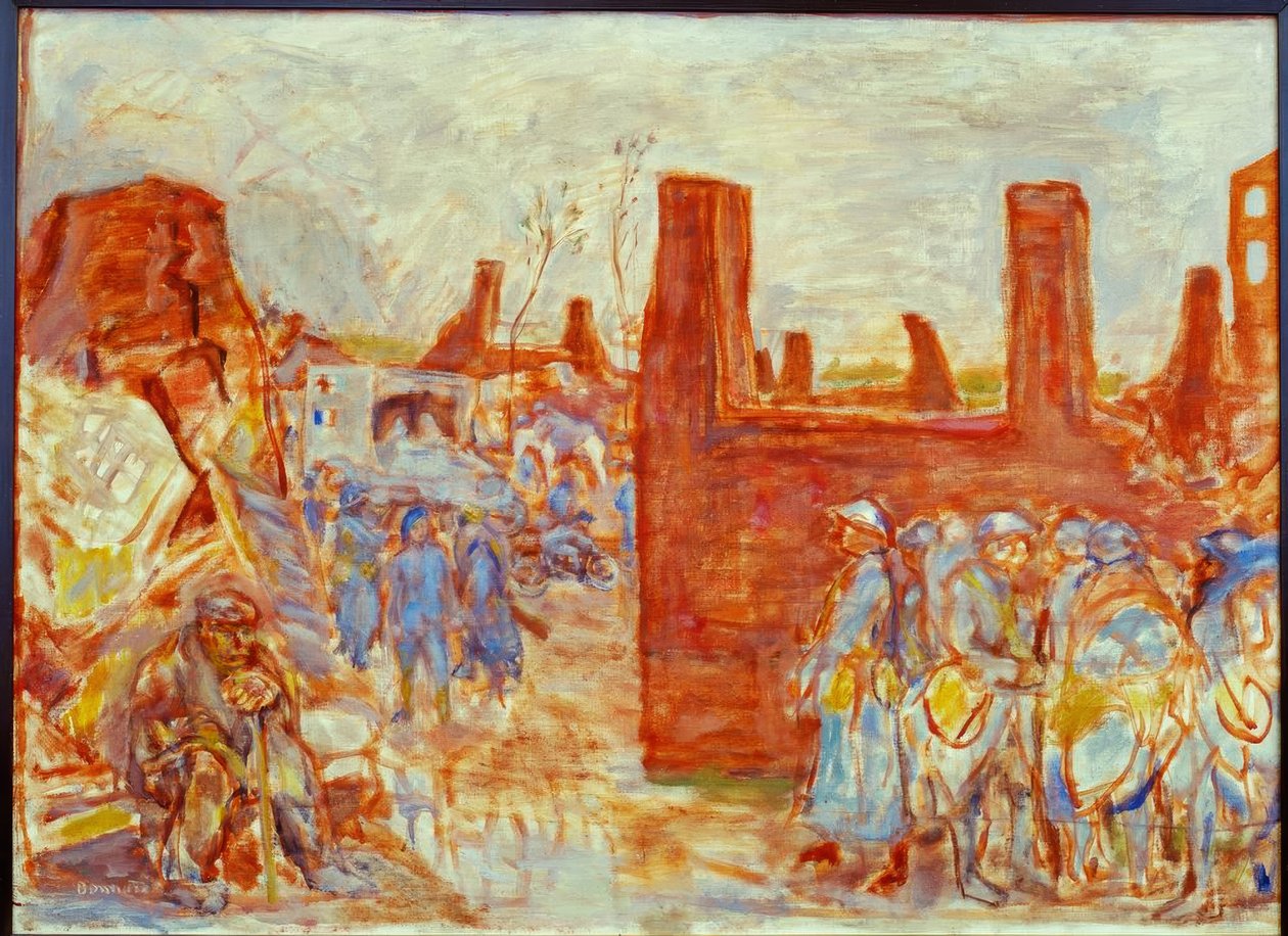 Ødelagt landsby rundt Ham av Pierre Bonnard