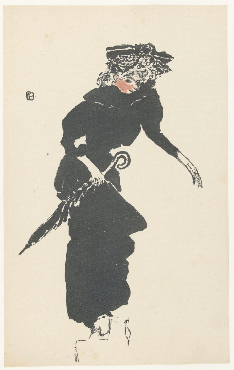 Kvinne med paraply Femme au paraply av Pierre Bonnard