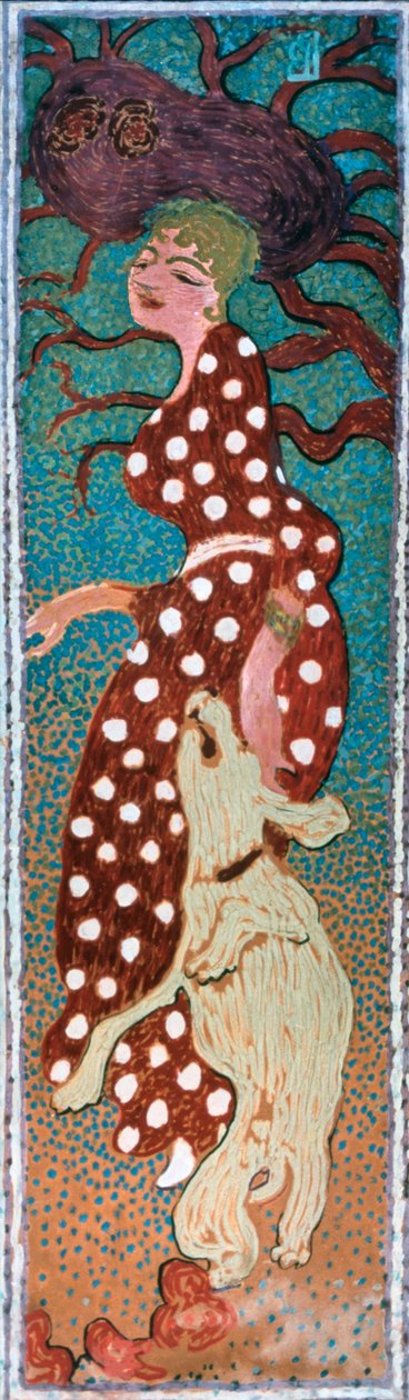 Kvinne i en hvit flekket kjole, 1891 av Pierre Bonnard