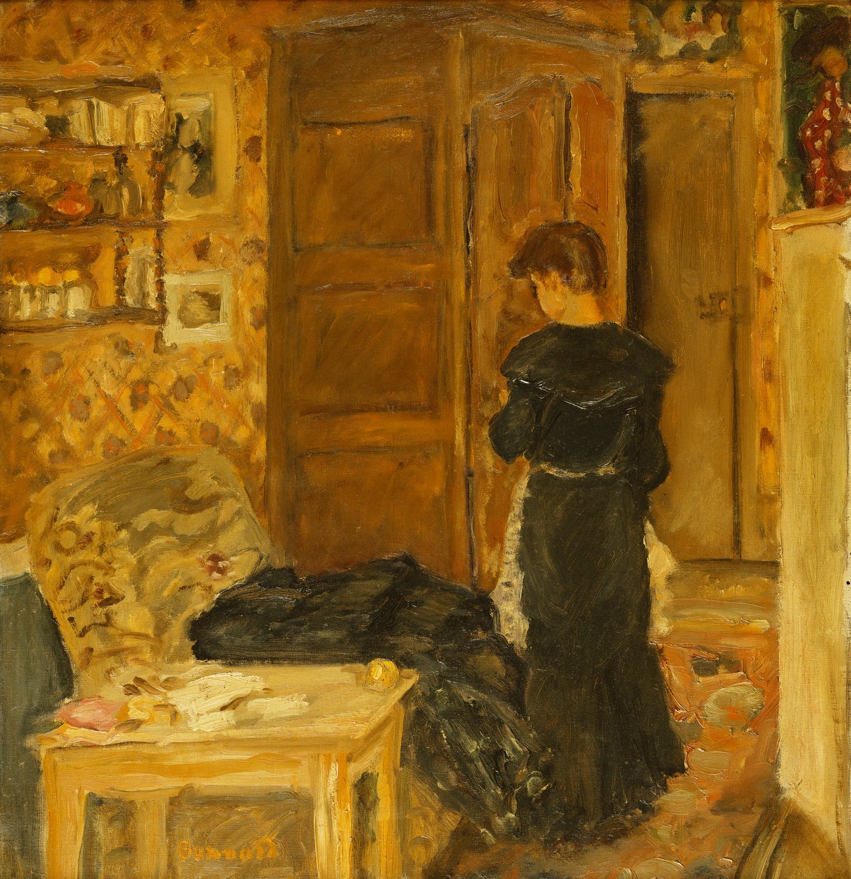 Kvinne i et interiør; Femme a l