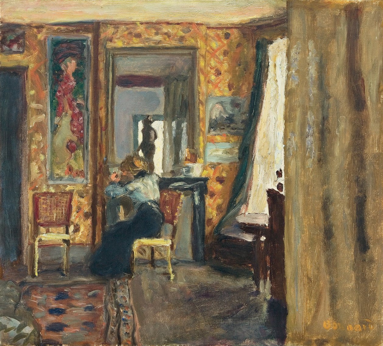Kvinne i et interiør; Woman in an Interior, ca. 1908 (olje på lerret) av Pierre Bonnard