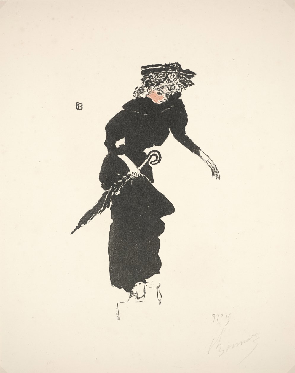Kvinne med paraply av Pierre Bonnard