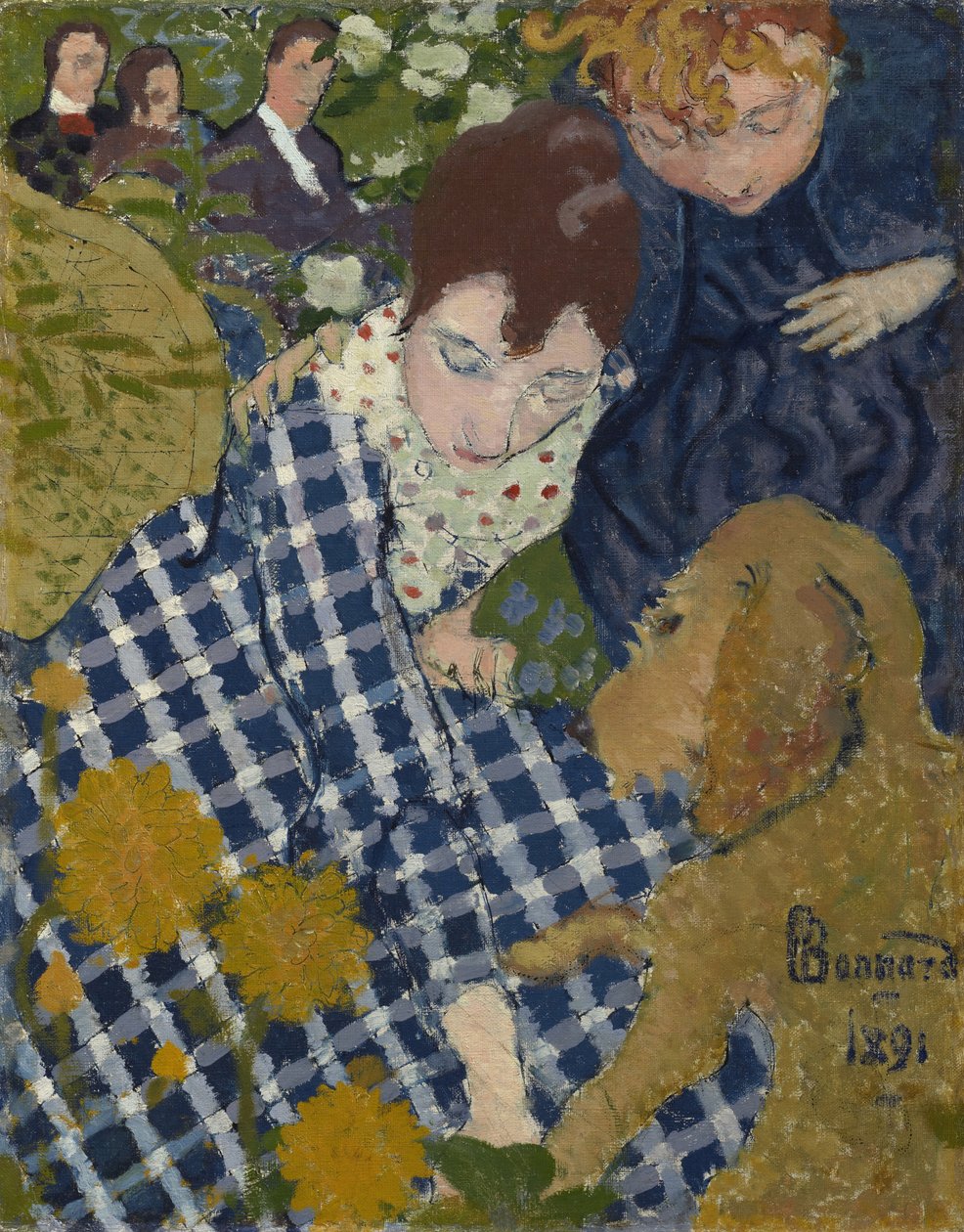 Kvinner med hund av Pierre Bonnard
