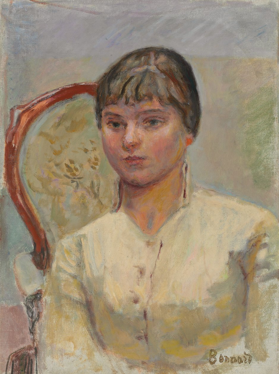 Ung kvinne i en lenestol (studie); Ung kvinne i en lenestol (studie), ca. 1916 (olje på lerret) av Pierre Bonnard