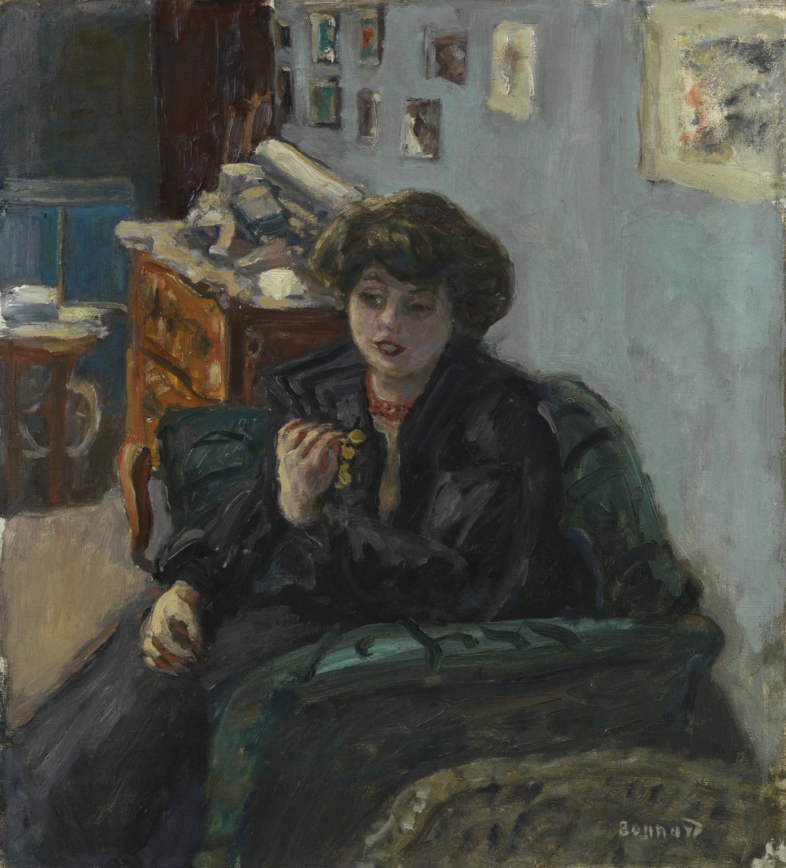 Ung kvinne i et interiør, ca. 1906 (olje på lerret) av Pierre Bonnard