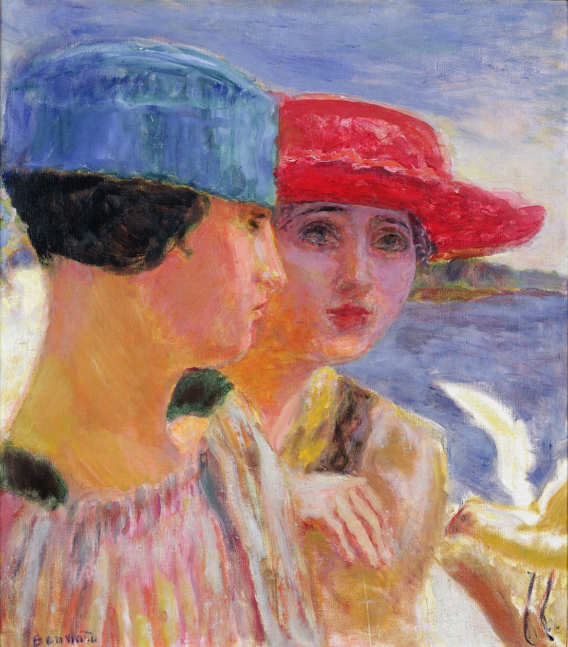 Unge kvinner med en måke, 1917 av Pierre Bonnard