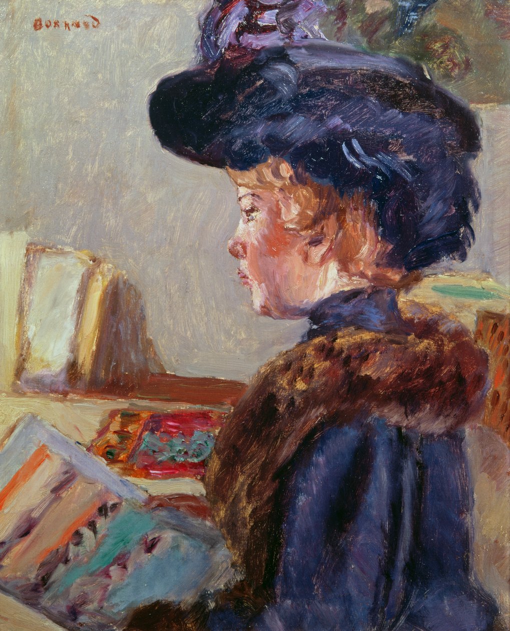 Utskrift av ung kvinne av Pierre Bonnard
