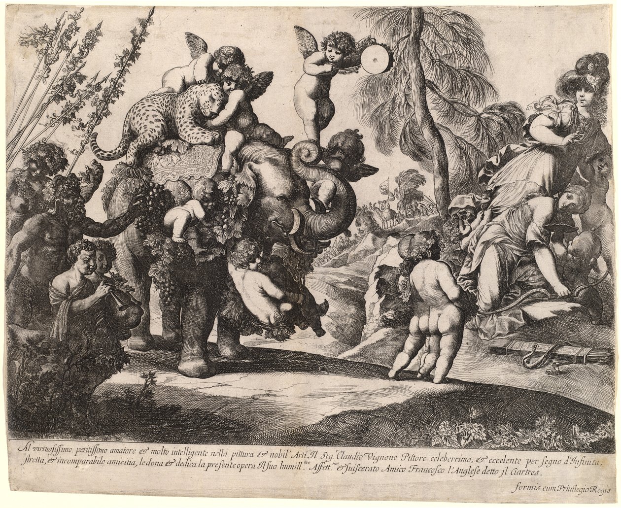 Bacchus med Diana og Minerva av Pierre Brebiette