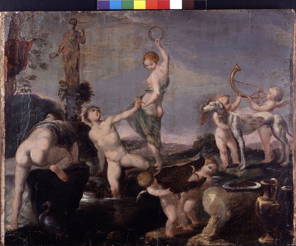 Jakten på Meleagra med villsvinet - maleri av Pierre Brebiette