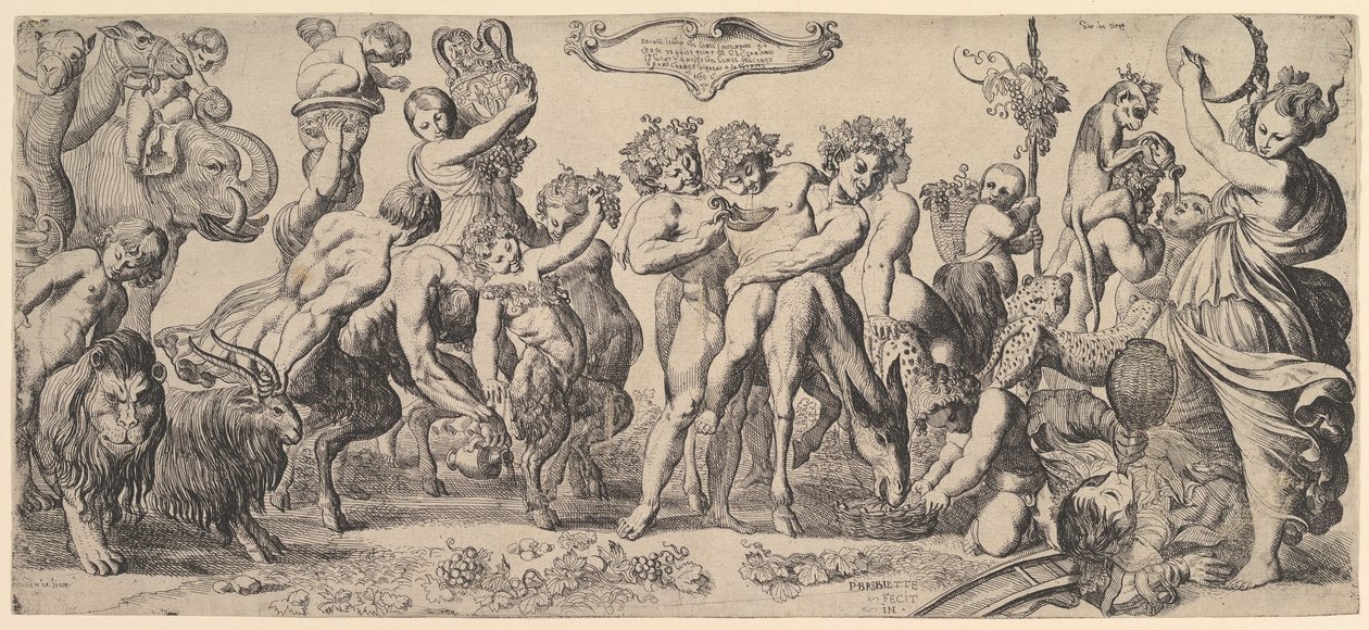 Triumf av Bacchus, 1600-tallet. av Pierre Brebiette