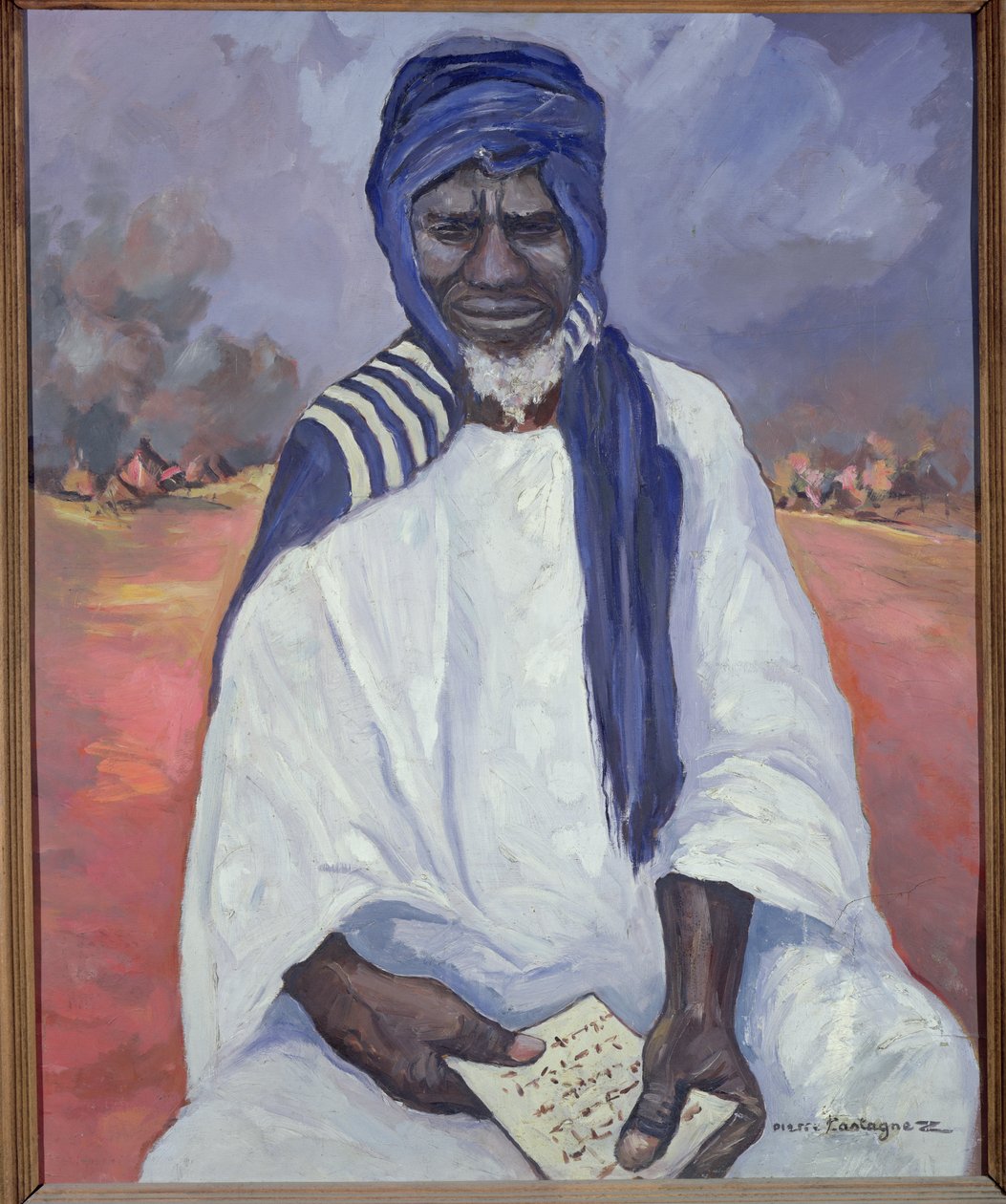 Portrett av Amami Samori Toure (ca. 1830-1900) (olje på lerret) av Pierre Castagnez