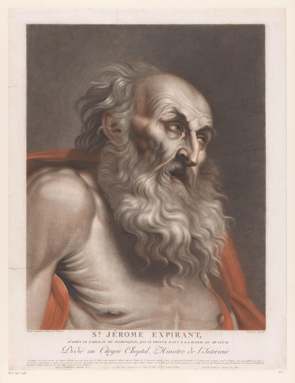 Heilige Hieronymus St. Jerome utløper (tittel på objekt) av Pierre Charles Coqueret