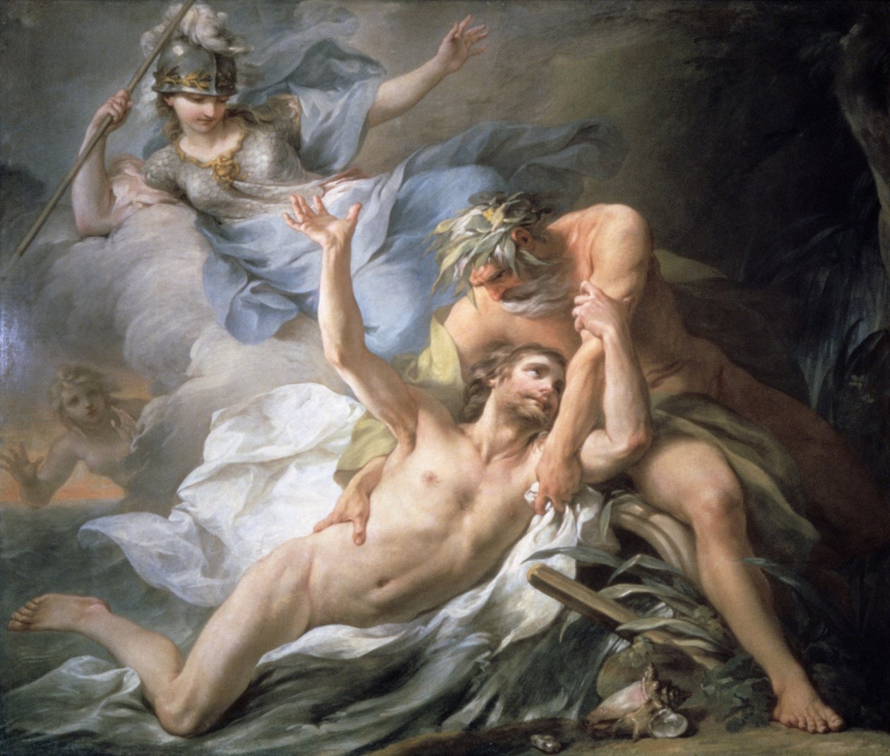 Ulysses lander på Isle of Calypso, 1737 av Pierre Charles Tremolieres