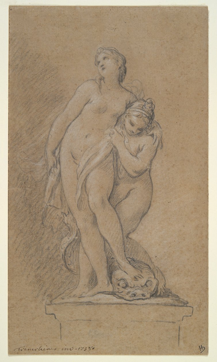 Venus støttet av en Nereid av Pierre Charles Tremolieres