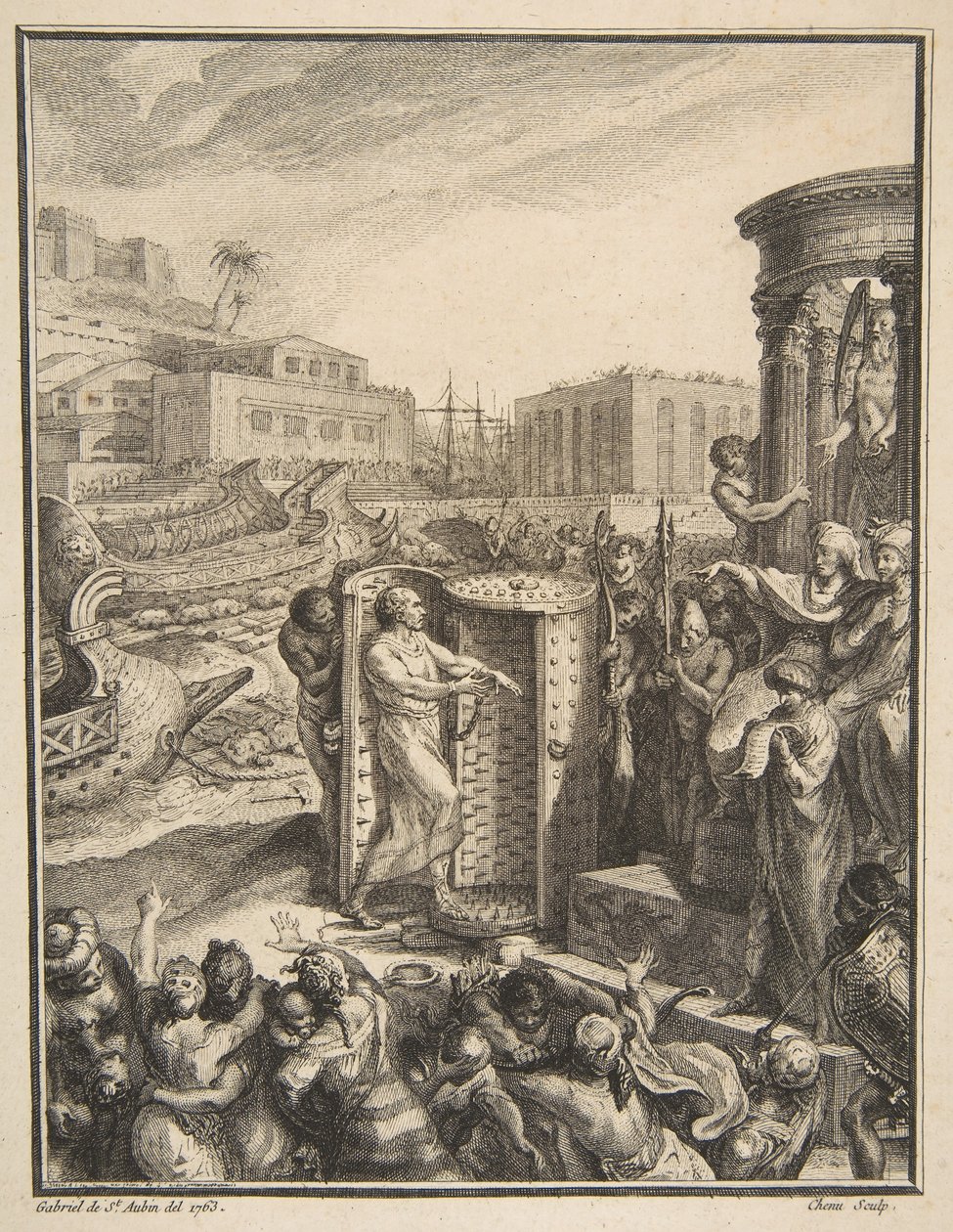 Regulus dømt til den mest fryktelige tortur, 1700-tallet. av Pierre Chenu