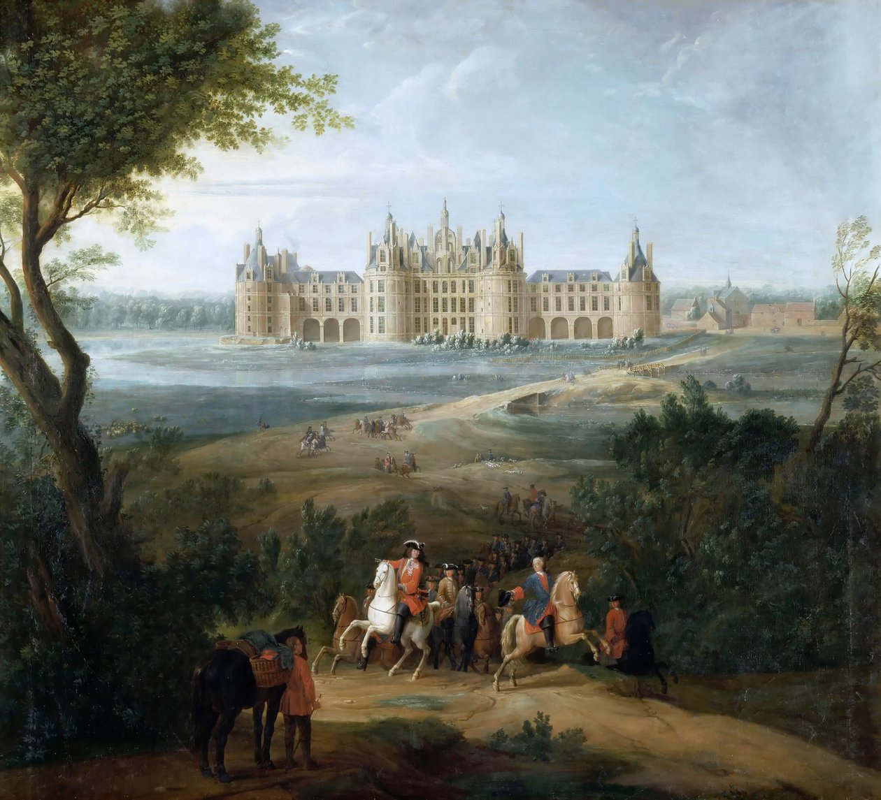 Utsikt over Château de Chambord, fra parken av Pierre Denis II Martin