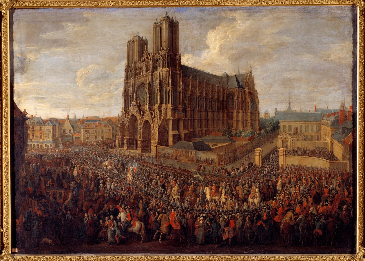 Kavalkade som leder Ludvig XV til klosteret Saint Remy i Reims 26. oktober 1722 Maleri av Pierre Denis Martin av Pierre Denis Martin