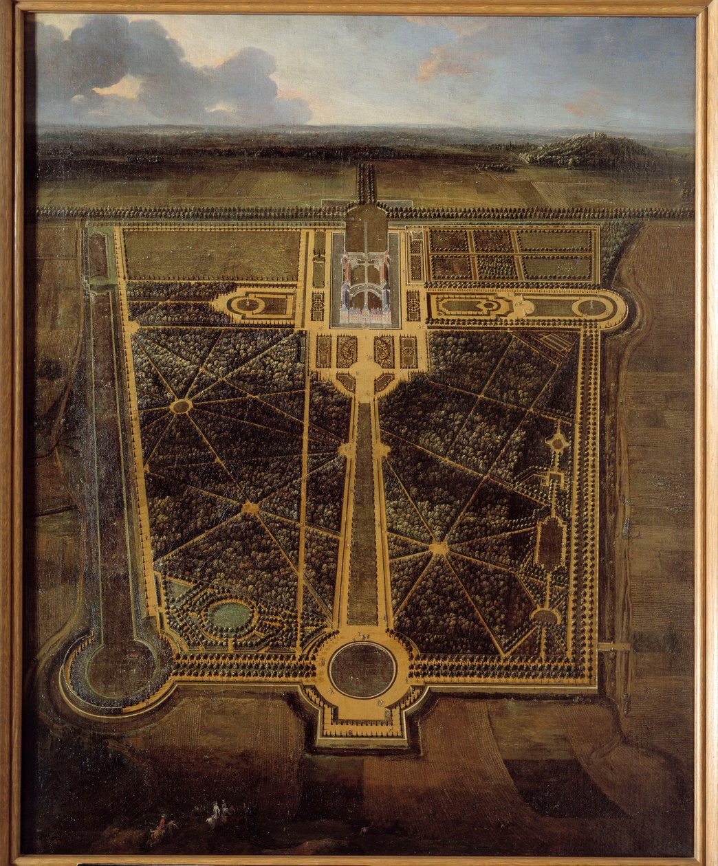 Perspektiv utsikt over et slott og en park a la francaise Maleri av Pierre Denis Martin (1663-1742) 1711 Rouen, Musee des Beaux Arts av Pierre Denis Martin