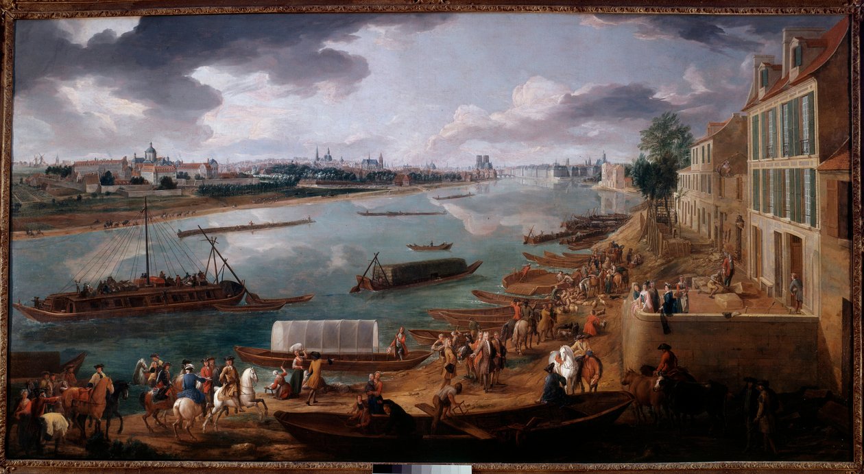 Utsikt over Paris, tatt fra Quai de la Rapee i 1716 Maleri av Pierre Denis Martin (1663-1742) 1716 Søn. 1,7x3,15 m Paris, Musee Carnavalet av Pierre Denis Martin
