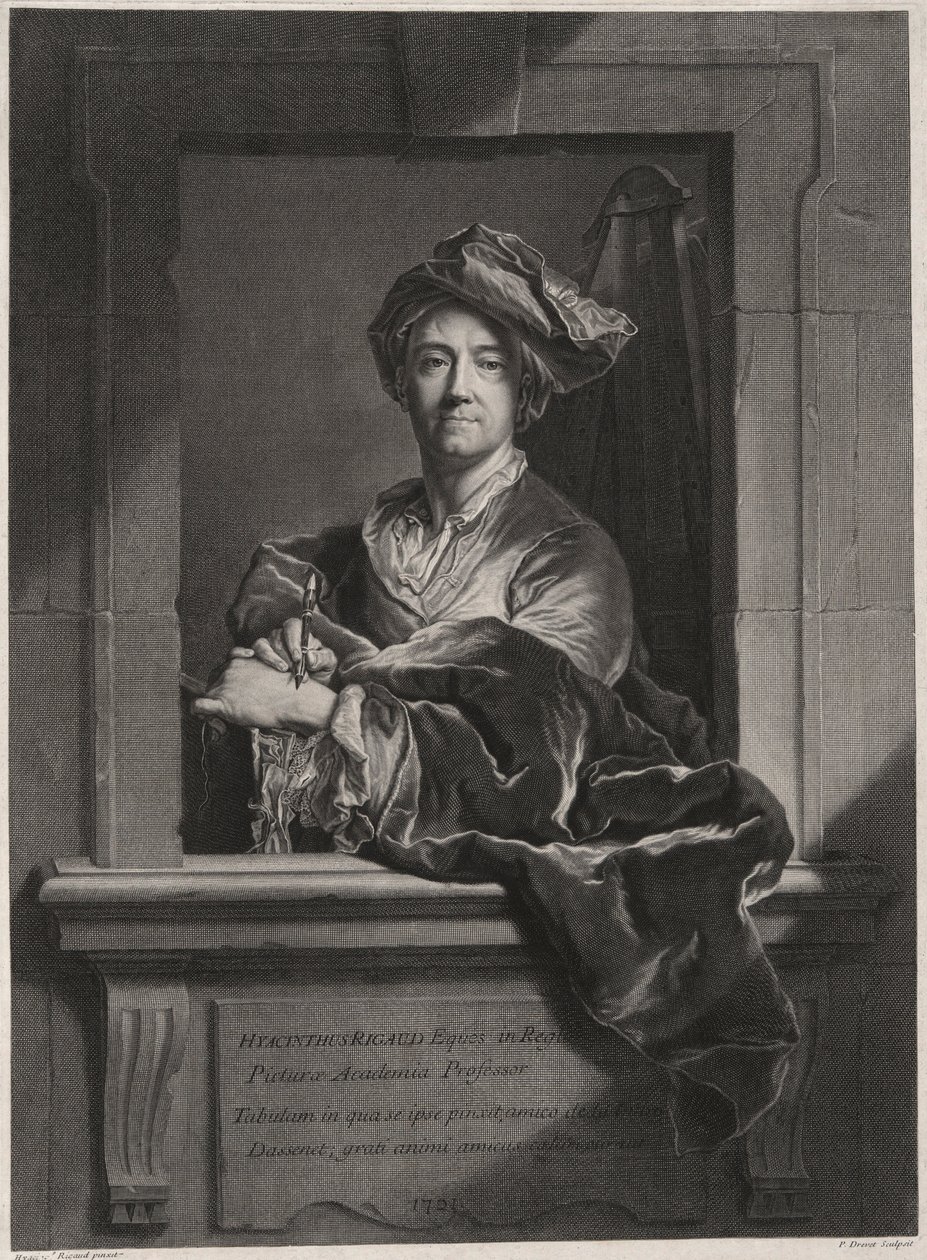 Hyacinthe Rigaud (1659–1743) av Pierre Drevet