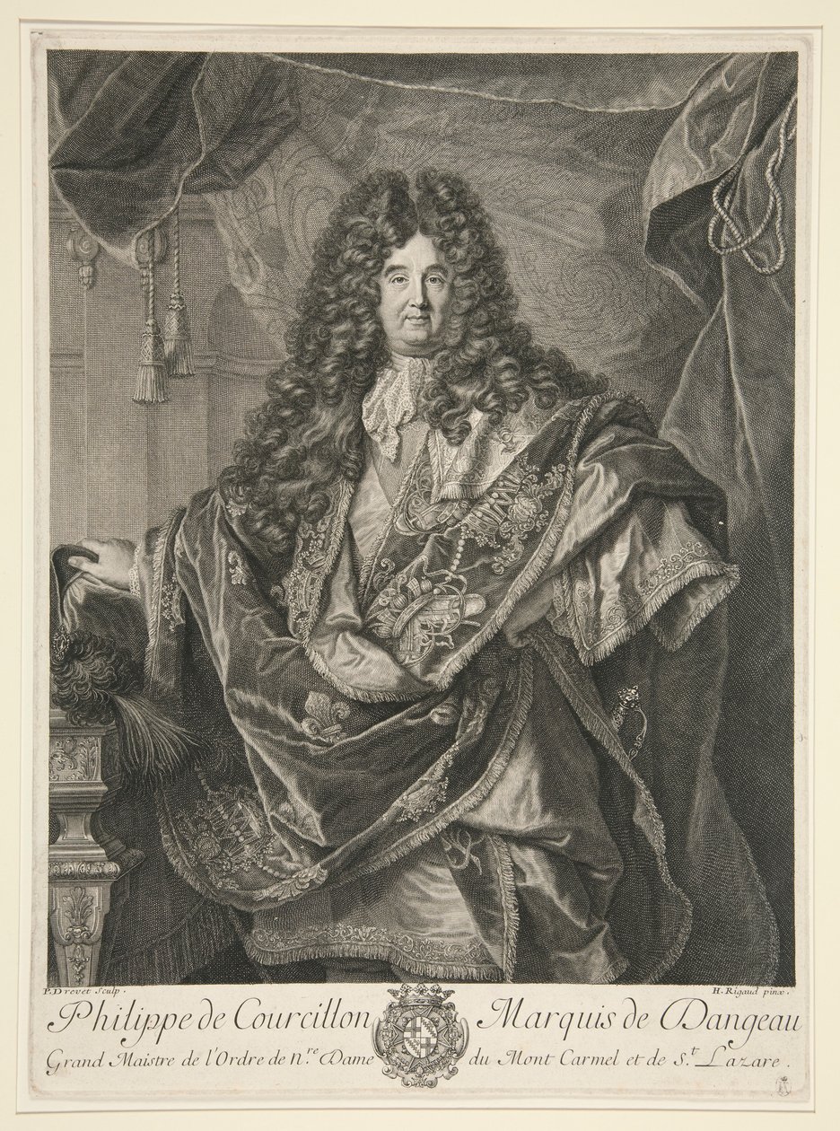 Philippe de Courcillon, markis av Dangeau av Pierre Drevet