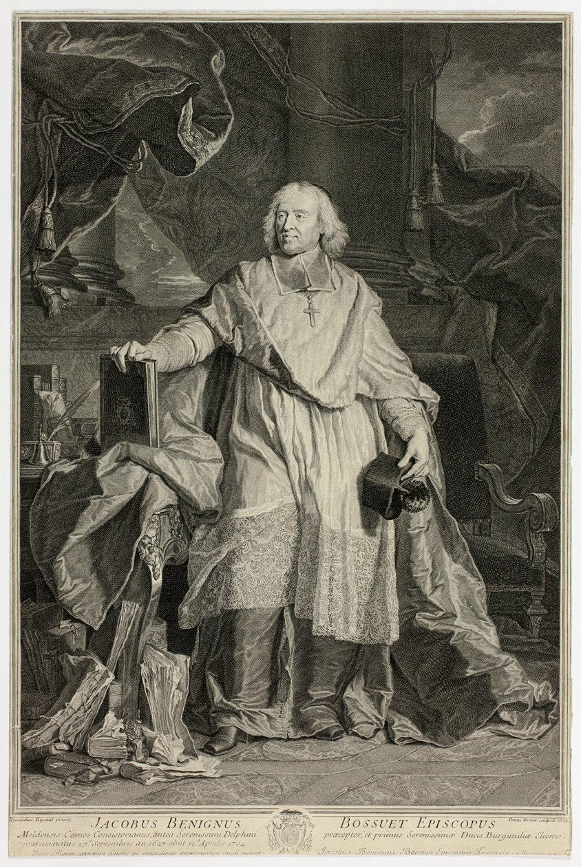 Portrett av Jacques Bénigne Bossuet, biskop av Meaux av Pierre Drevet