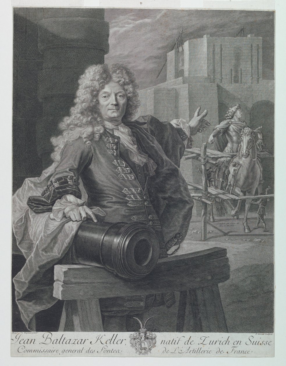 Portretul lui Jean-Balthasar Kellernorwegian av Pierre Drevet