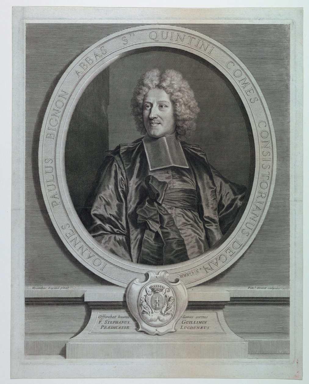 Portrett av Jean Paul Bignon, abbed av St. Quentin av Pierre Drevet