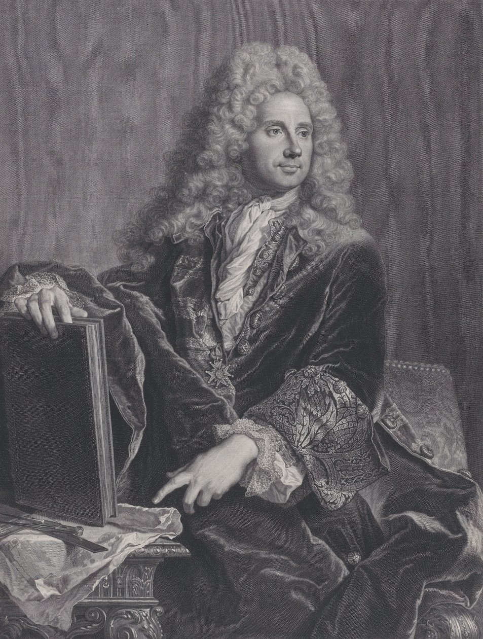 Portrett av Robert de Cotte, 1722. av Pierre Drevet