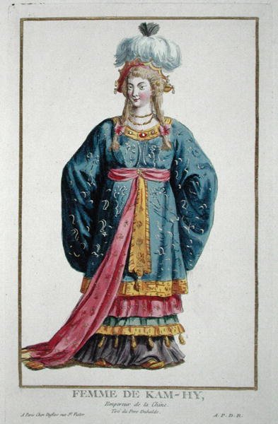 Kone til Kang Tsi fra Recueil des Estampes, som representerer rangene og de dignites, ifølge Costume of all existations