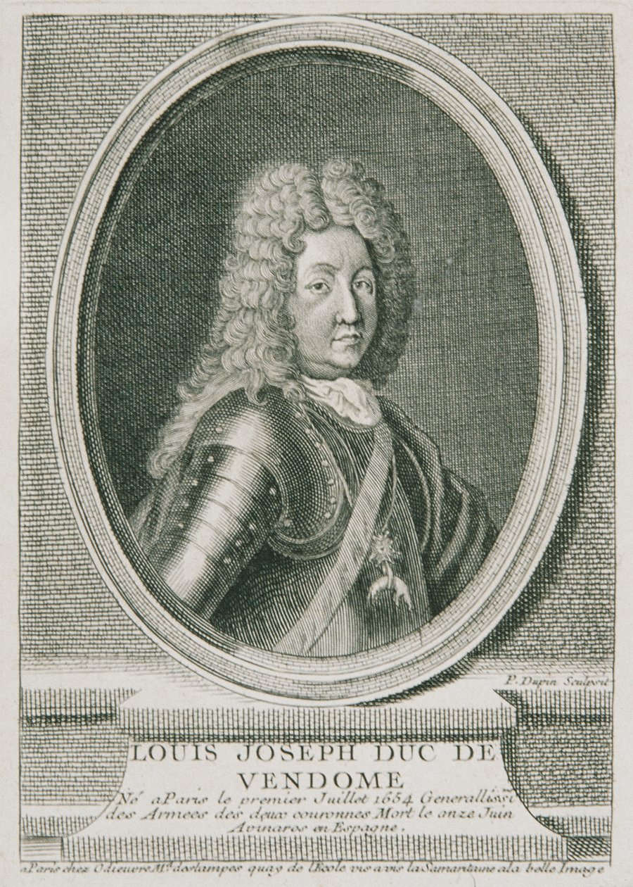 Den franske generalen Louis Joseph Duc de Vendôme av Pierre Dupin