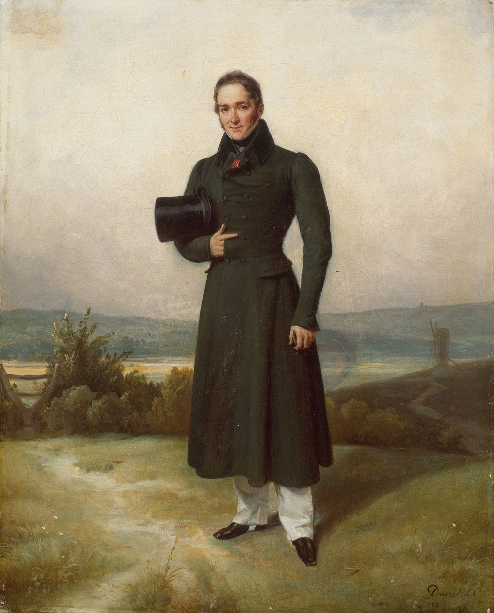 Portrett av en gentleman, ca. 1830–35 (olje på lerret) av Pierre Duval-Lecamus