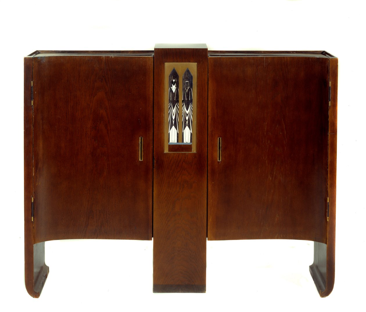 Art Nouveau: støtteskap laget i eik, metall og elfenben av Pierre legrain (1889-1929) av Pierre E. Legrain