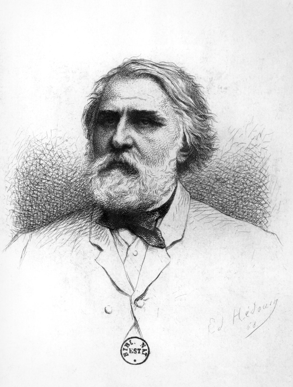 Portrett av Ivan Turgenev (1818-83) av Pierre Edmond Alexandre Hedouin