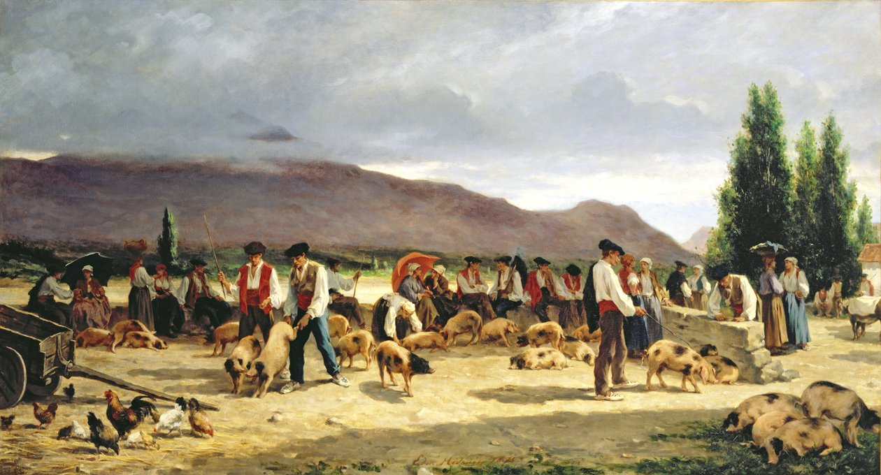 Grisemarkedet, 1875 av Pierre Edmond Alexandre Hedouin