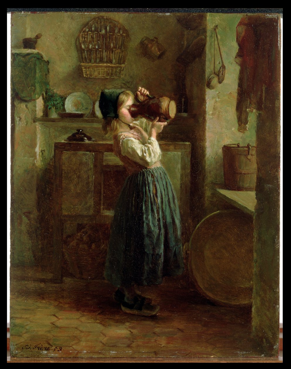 Hjelper seg selv, 1859 av Pierre Edouard Frere