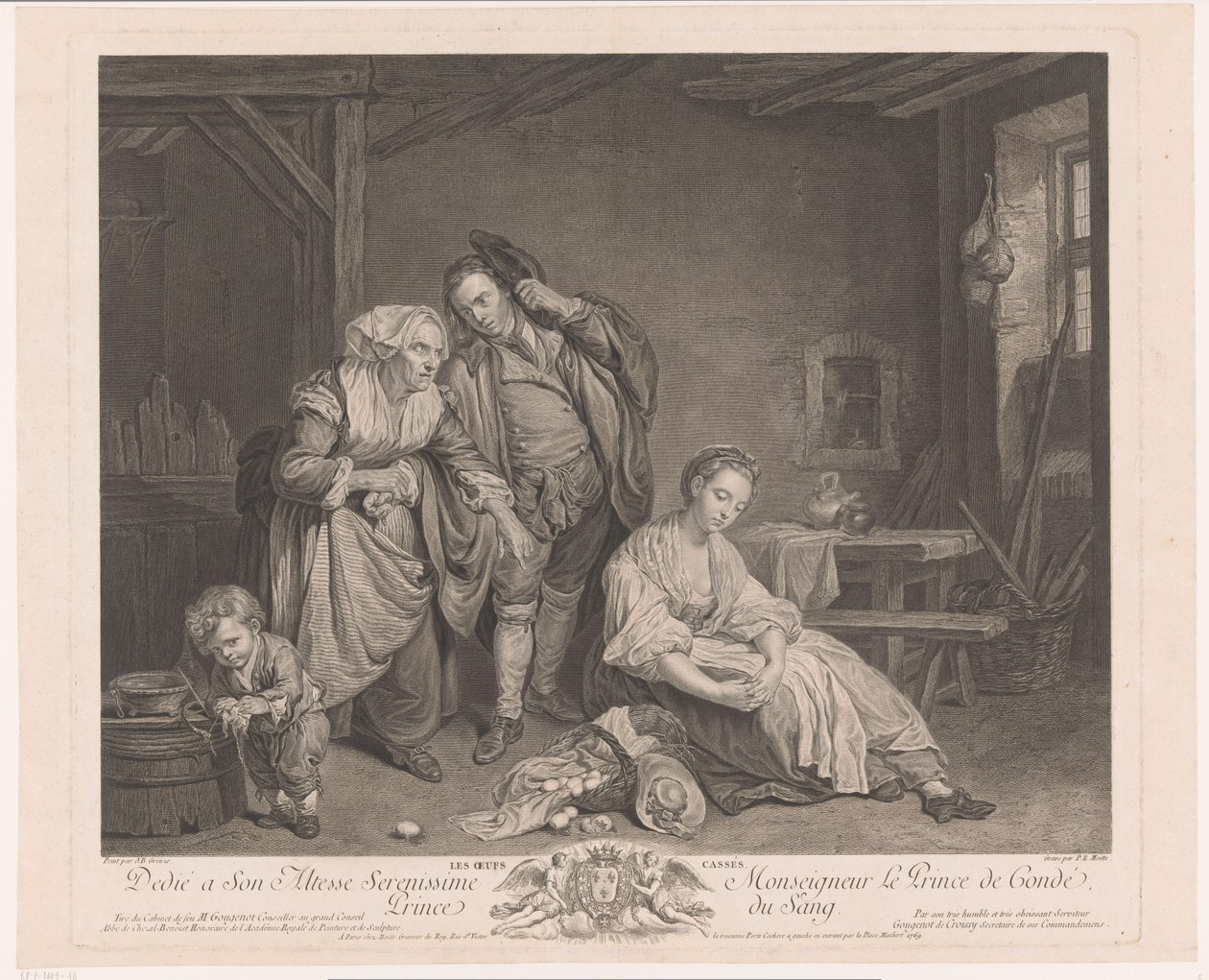 Jonge vrouw naast een mand met gebroken eieren Les oeufs cassés (title on object)   1364837   no       norwegian Successfully Translated  Original: Cadieux - Small Casino (Cadieux - Petit casino) Translat: Jahangir, 17th century. 1206396 no norwegian Succe av Pierre Etienne Moitte