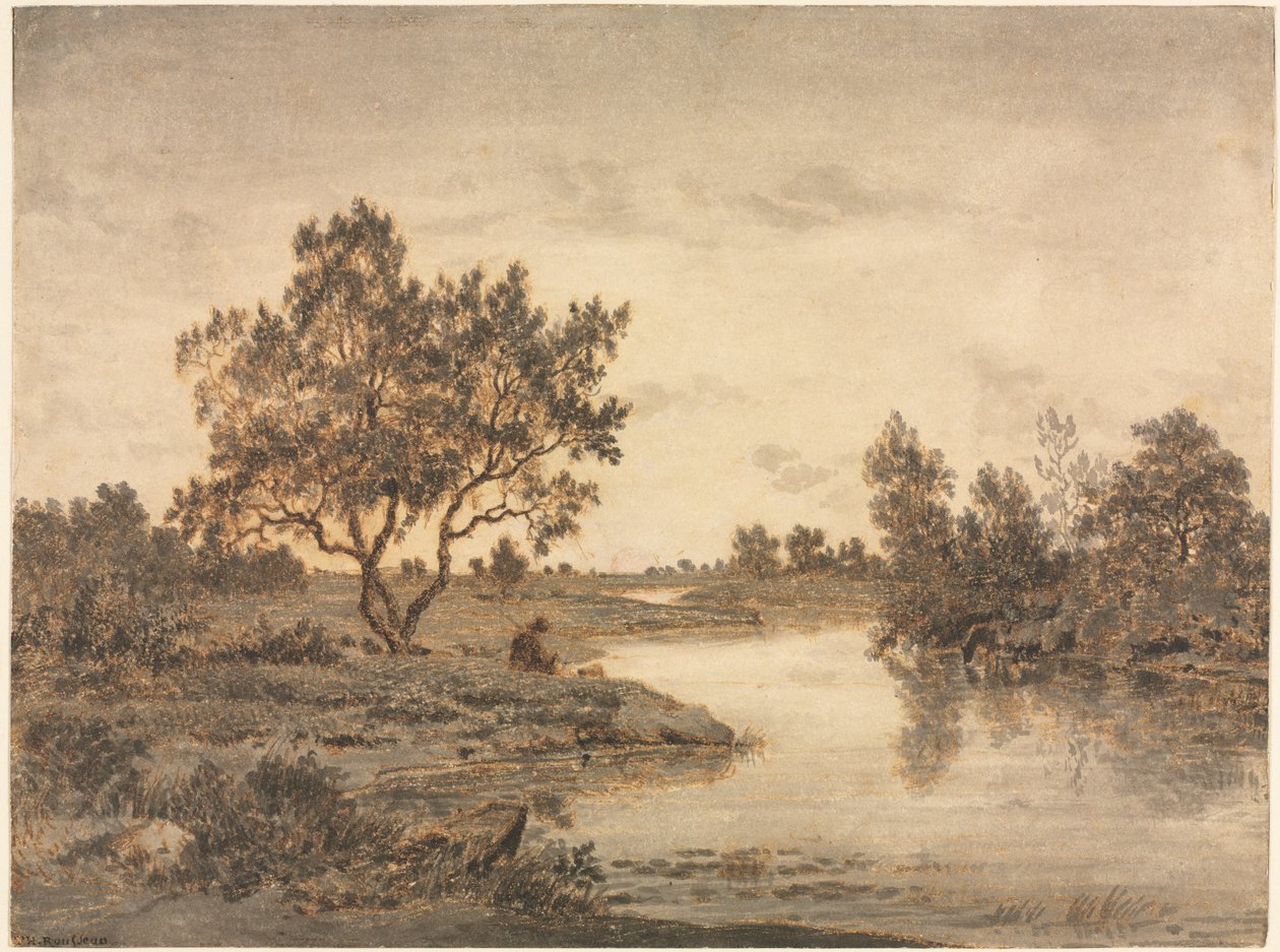 Fiskeren Fiskeren, ca. 1840-45. av Pierre Etienne Theodore Rousseau