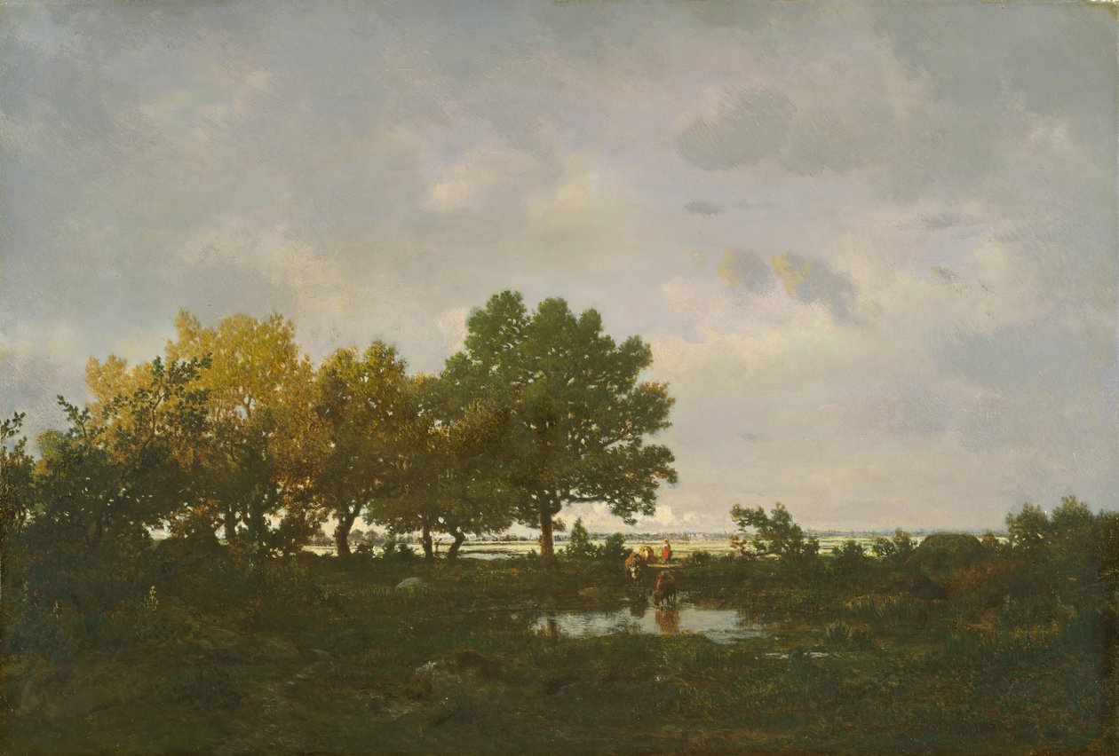 Dammen La Mare, 1855. av Pierre Etienne Theodore Rousseau
