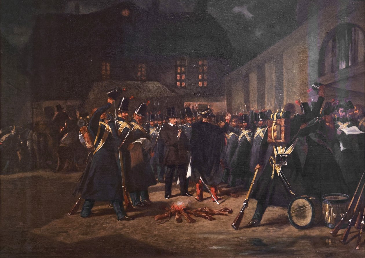 Rally av nasjonalgarden under statskuppet 2. desember 1851 av Pierre Eugène Lacoste