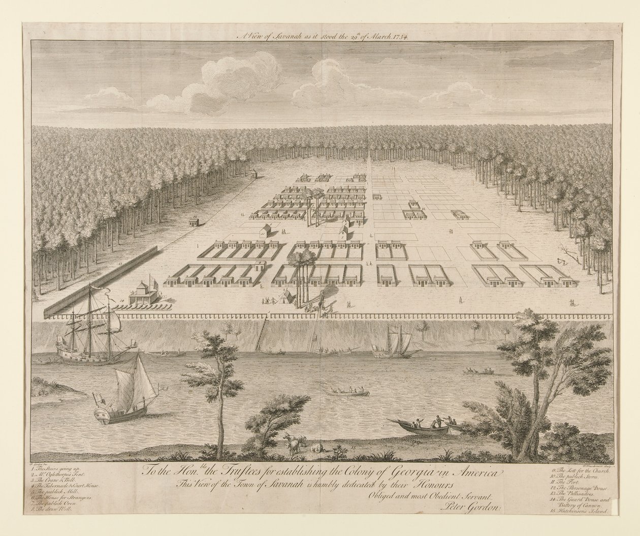 Utsikt over Savannah av Pierre Fourdrinier