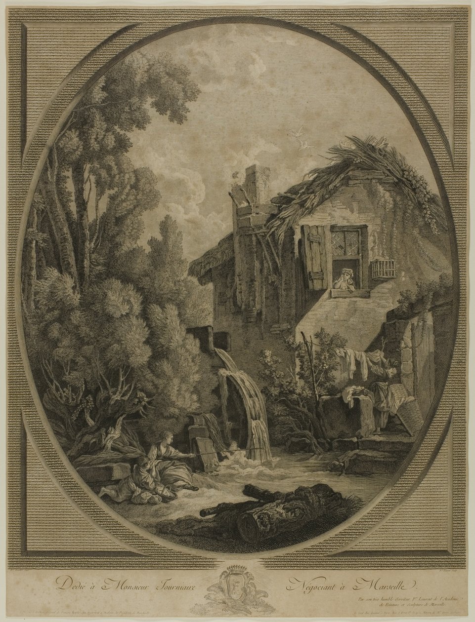 Vindmøllelandskap av Pierre Francois Laurent