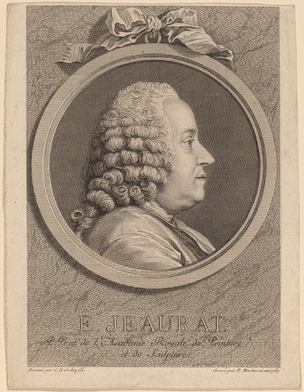 Edme-Sebastien Jeaurat av Pierre Francois Martenasie after Charles Nicolas Cochin II
