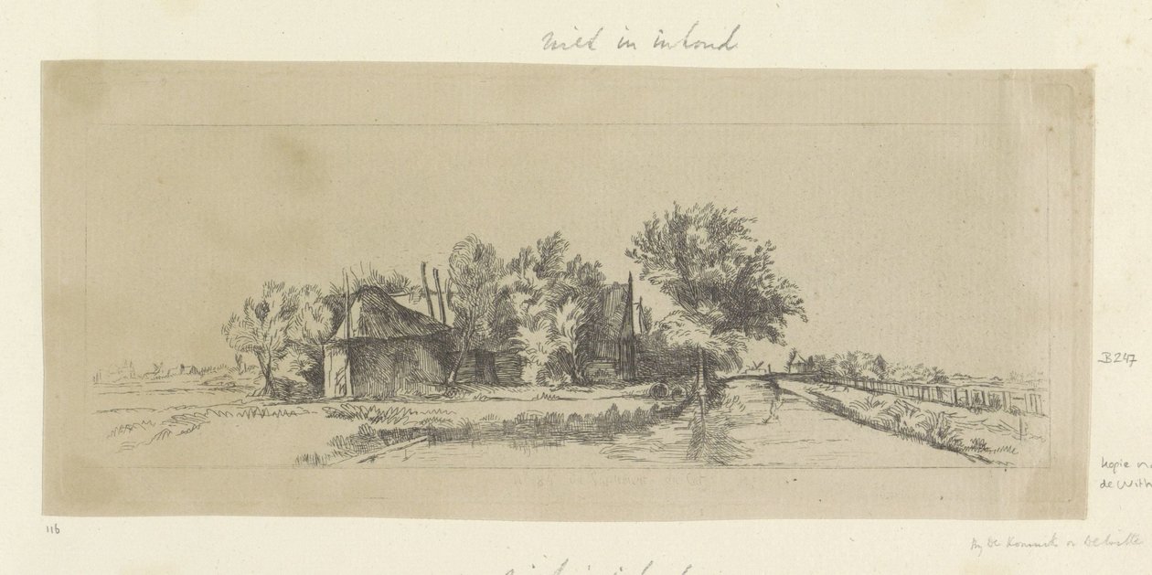Landschap palisade een kanaal Samling av åttifem originaltrykk (serietittel) av Pierre François Basan (workshop of)