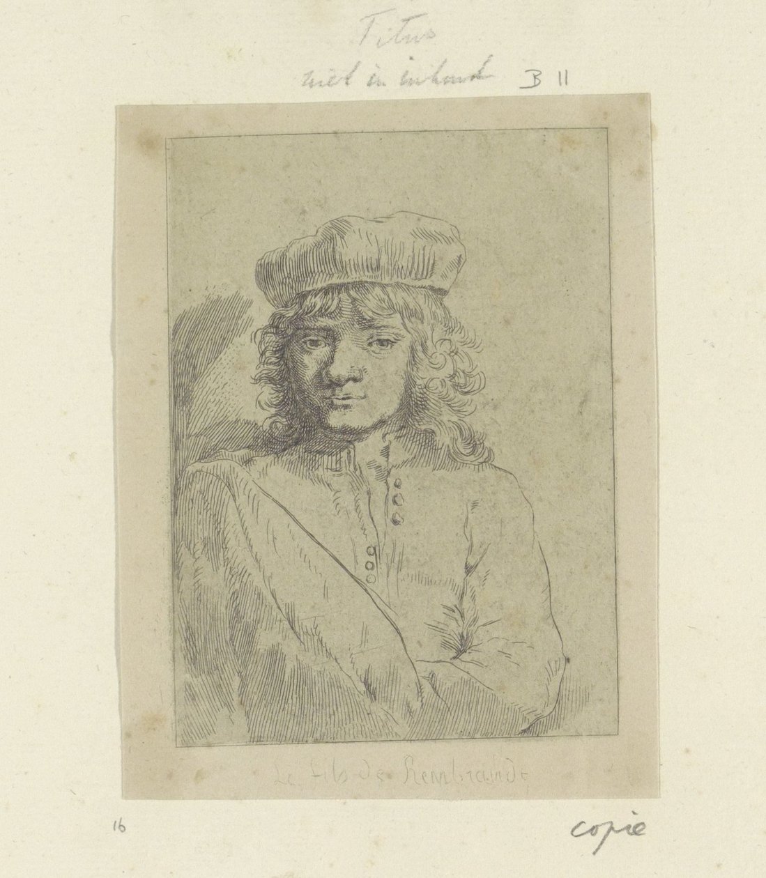 Portrett av Titus Samling av åttifem originaltrykk (serietittel) av Pierre François Basan (workshop of)