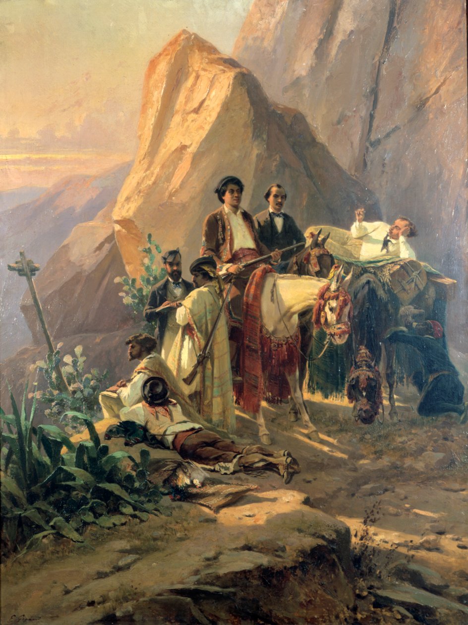 Minner om turen fra Paris til Cadiz - Alexandre Dumas Pere i Spania, 1830 av Pierre François Eugène Giraud