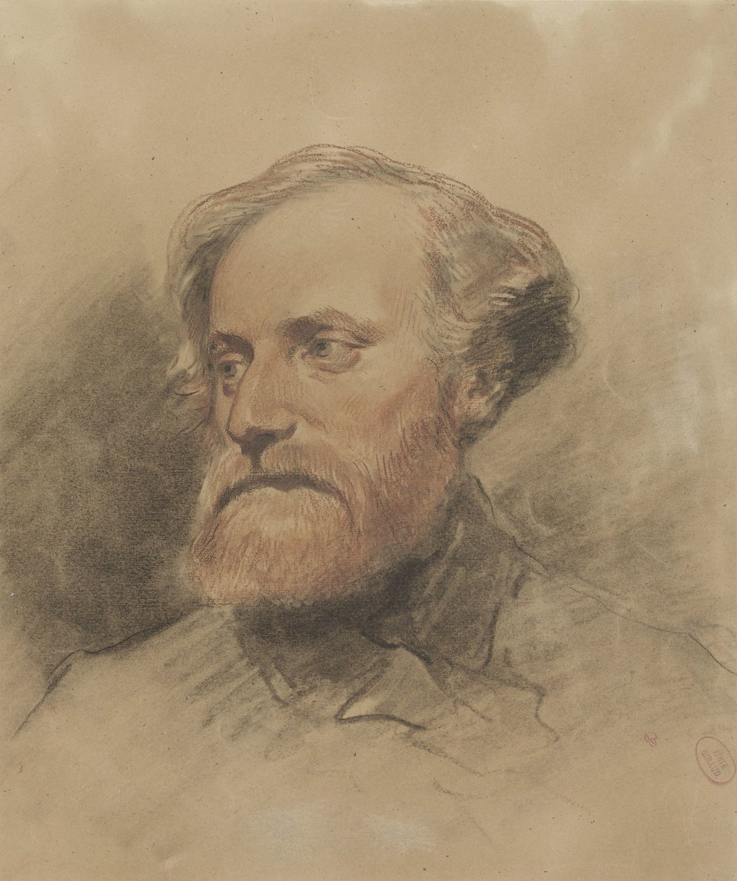 Portrett av maleren Alexandre Gabriel Decamps av Pierre François Eugène Giraud