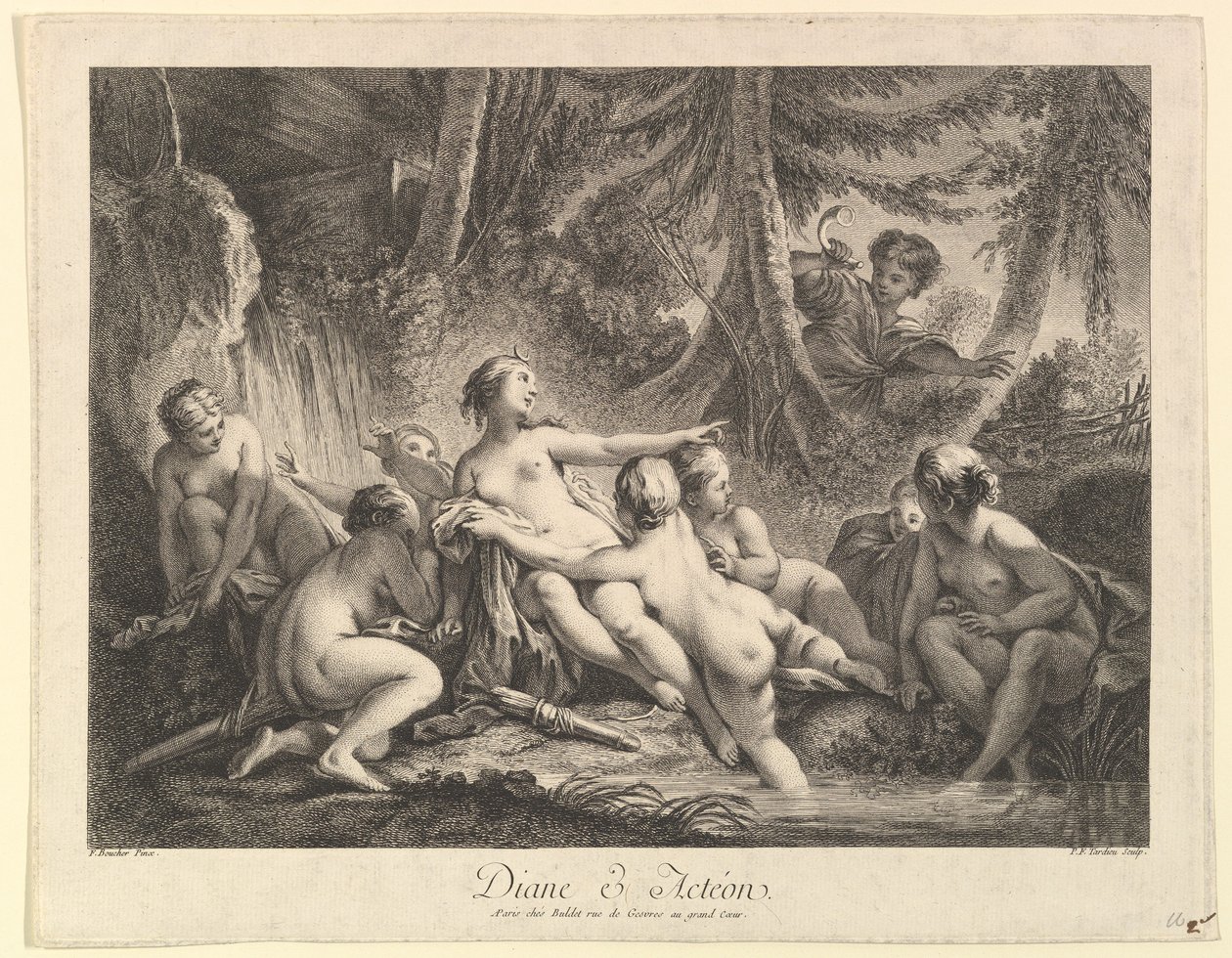 Diana og Acteon. av Pierre François Tardieu