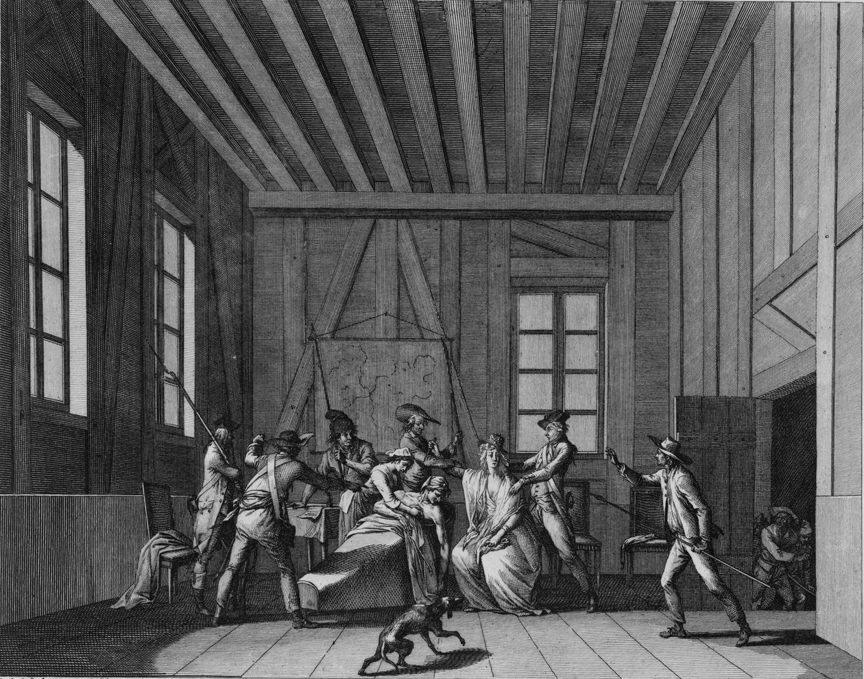 Attentatet på Jean-Paul Marat, ca. 1795 av Pierre Gabriel Berthault